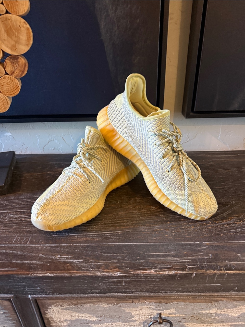 Yeezy Boost 350 V2 Pale Yellow Knit Sneakers